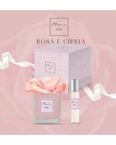 ROSA  E CIPRIA  Rosa in vaso Cipria + Profumo per Fiore 15 ml